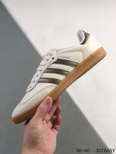 Adidas Samba Vegan OG 2024新款女生低幫休閒運動板鞋 