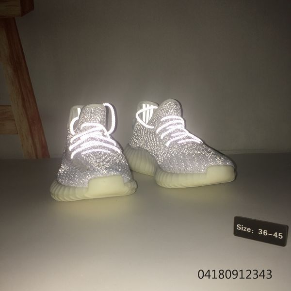 Adidas Yeezy Boost 350 V2 2019新款 真爆滿天星夜光情侶款慢跑鞋 帶半碼