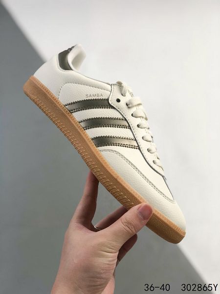 Adidas Samba Vegan OG 2024新款女生低幫休閒運動板鞋 