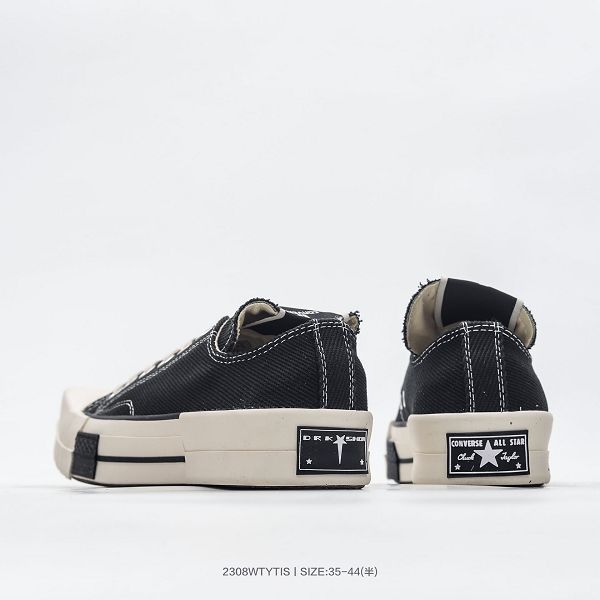 Converse x Rickowens 聯名款系列 2023全新男女款低幫休閒板鞋