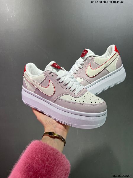 Nike Court Vision Alta LTR Low 2024新款男女生學院視覺阿爾塔系列鬆糕休閒運動皮革厚底板鞋