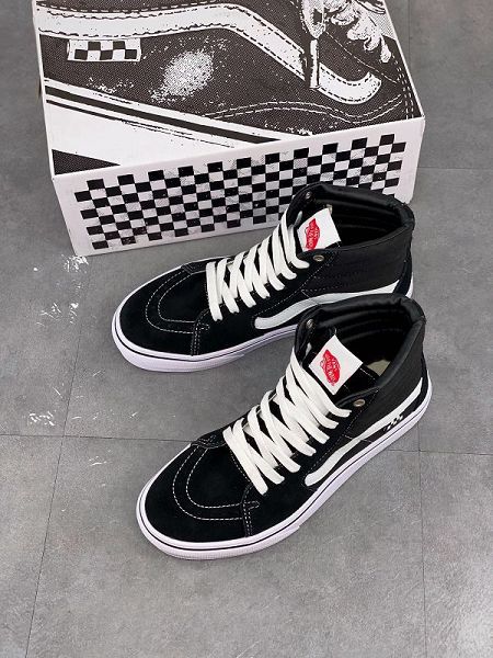 Vans Old Skool 2021新款 萬斯帆布麂皮拼接高幫男女款休閑板鞋