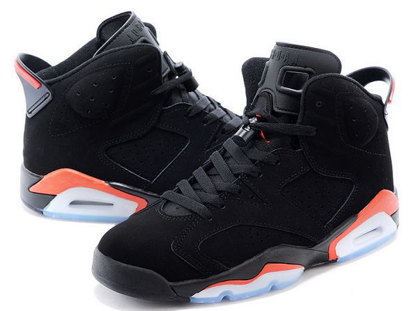 air jordan 6 retro Black Infrared喬丹6代3M反光時尚經典情侶款籃球鞋 黑紅色