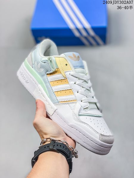 adidas Forum 84 Low 2024女生低幫摩術貼 百搭潮流休閒運動板鞋 