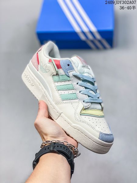 adidas Forum 84 Low 2024女生低幫摩術貼 百搭潮流休閒運動板鞋 