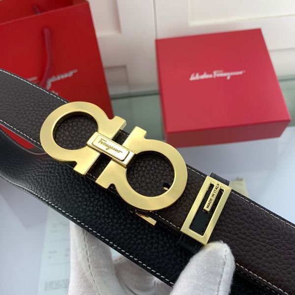 salvatore ferragamo皮帶 菲拉格慕2020新款 HF2020012牛皮雙面荔枝紋時尚腰帶