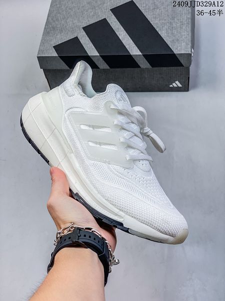 Adidas ULTRA BOOST LIGHT 2024新款男女生爆米花針織跑步鞋