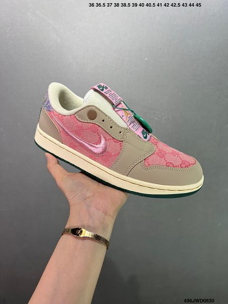 Air Jordan 1 Low Slip Shadow 2024新款男女生全新配色刺繡勾 解構風 喬丹籃球鞋