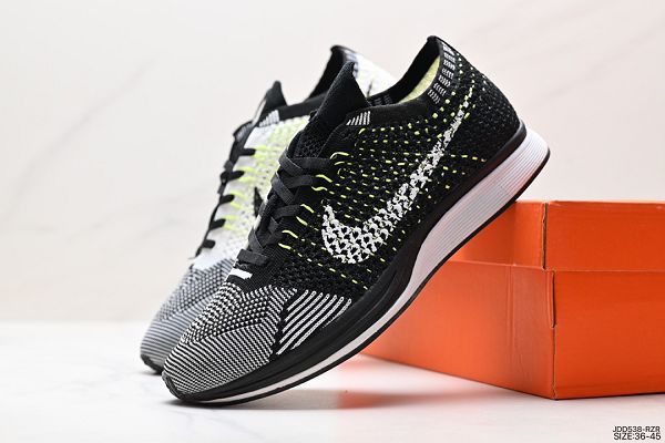 Nike Flynit Racer 系列 針織網透氣 舒適腳感緩震運動跑步鞋情侶鞋