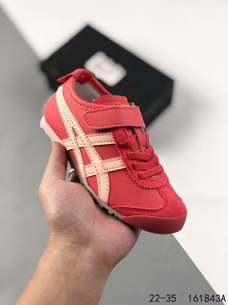 亞瑟士Onitsuka Tiger 鬼冢虎板鞋童鞋 魔術貼款