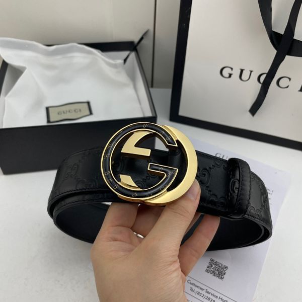 gucci皮帶 古馳2022新款 HF0523-11牛皮壓花紋時尚腰帶