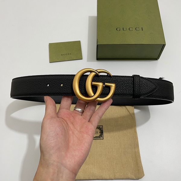 gucci皮帶 古馳2022新款皮帶 HF0522-18牛皮荔枝紋時尚腰帶