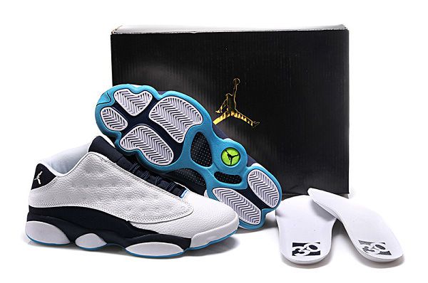 air jordan 13代 2015新款 低幫30週年複刻版 熊貓時尚男生球鞋 白藍色