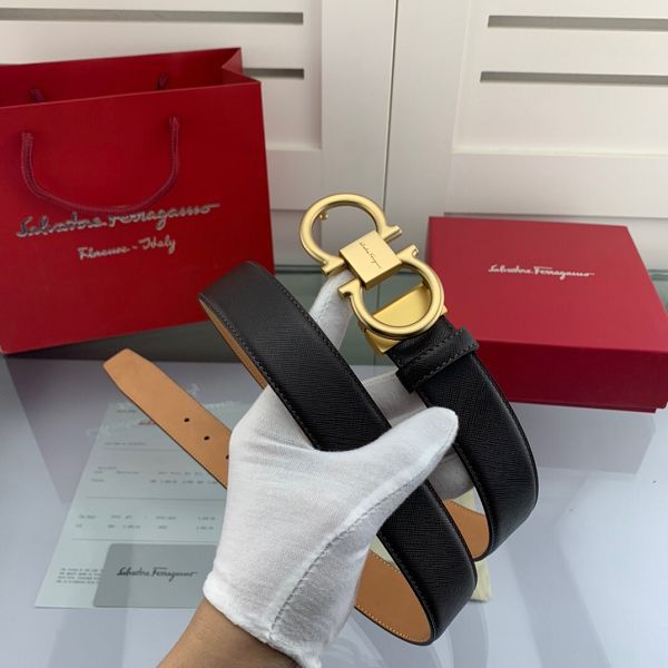 salvatore ferragamo皮帶 菲拉格慕2020新款 HF202038牛皮十字紋時尚腰帶