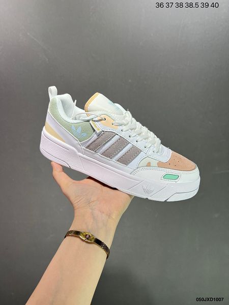 Adidas Originals Post UP 鋸齒狀三條紋中幫情侶款運動鞋