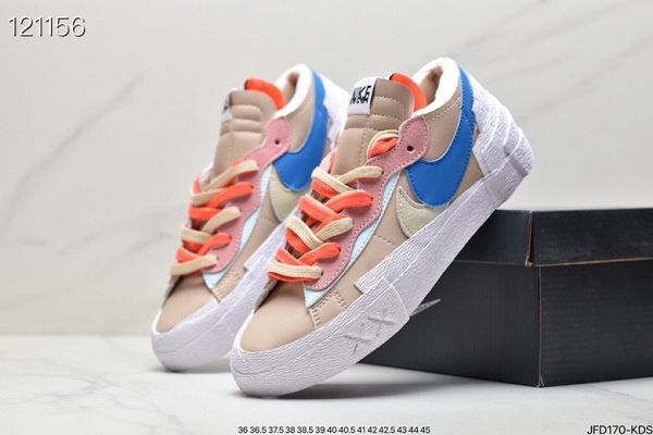 SACAI x Nike Blazer Low 2022新款 重疊設計前衛開拓者男女款低幫板鞋