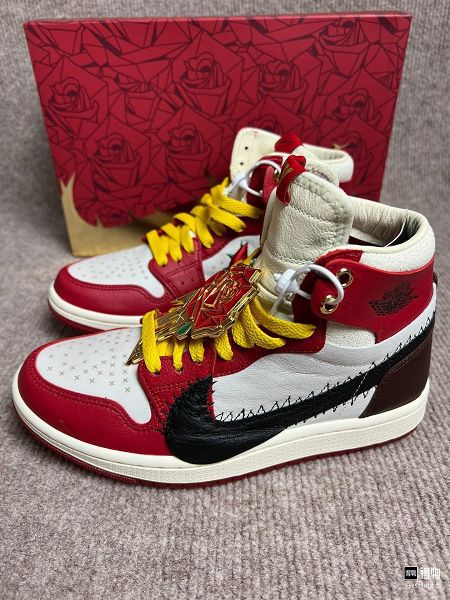 Teyana Taylor x Air Jordan 1 紅黑白色休閒鞋 2023全新男女款