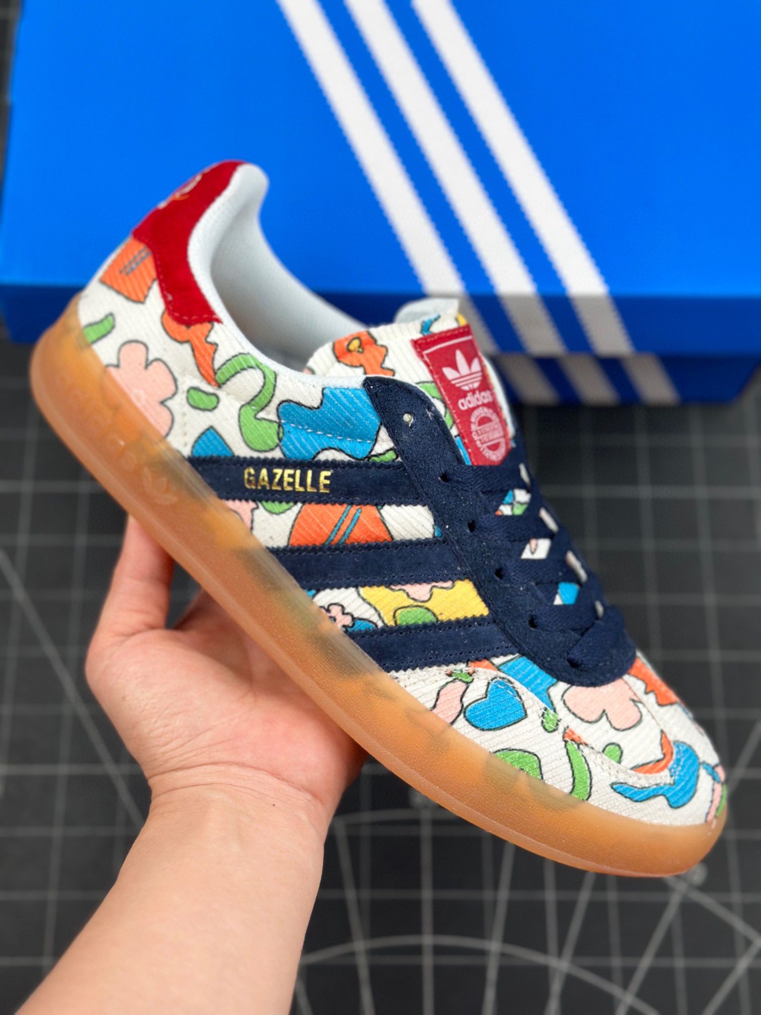 Adidas Originals Gazelle+1 2024新款情侶款三葉草復古防滑耐磨低幫板鞋