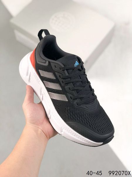 adidas QUESTARSTRIKE 2022新款 三葉草爆米花網面男生跑步鞋