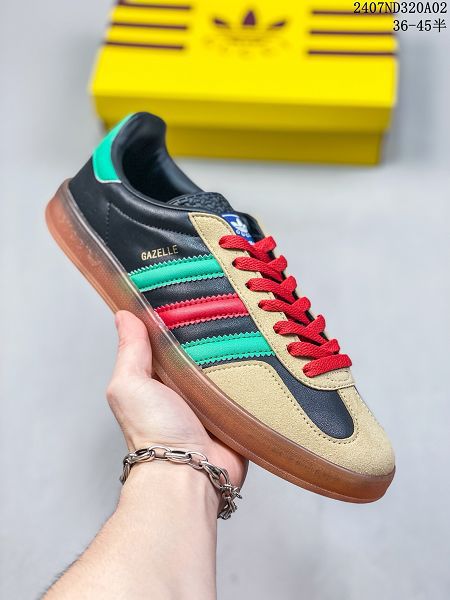 Adidas Originals GazelleEsquisite Gucci 羚羊系列 2024新款男女鞋 低幫復古百搭休閒運動板鞋