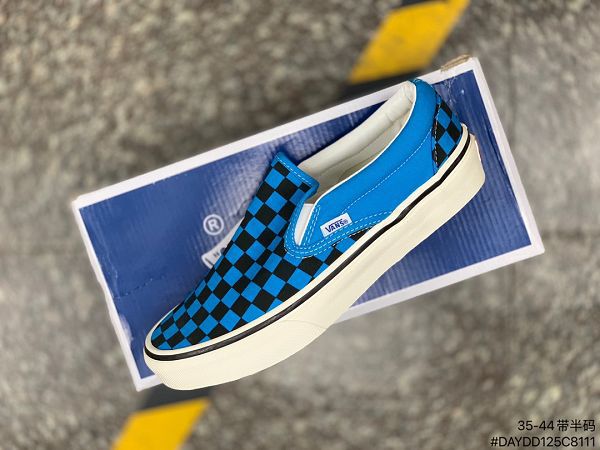 Vans Slip-On 2021新款 棋盤格一腳蹬低幫潮帆布鞋情侶懶人板鞋