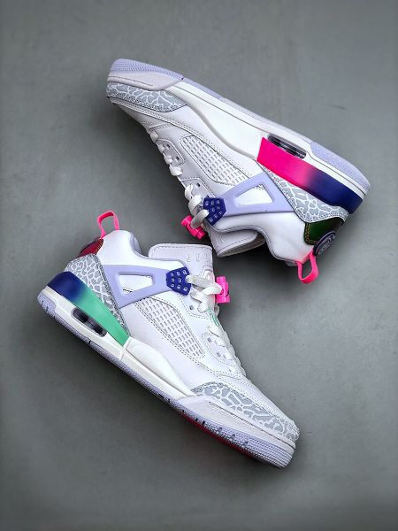 Nike Air Jordan Spizike Low White Obsidian 2024新款男女生混合系列低幫休閒運動文化籃球鞋 白藍粉色