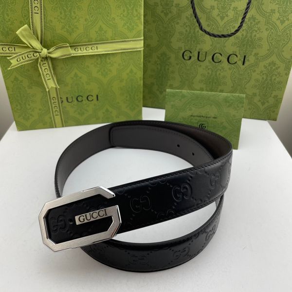 gucci皮帶 古馳2022新款皮帶 HF032907頭層牛皮壓G花紋百搭腰帶