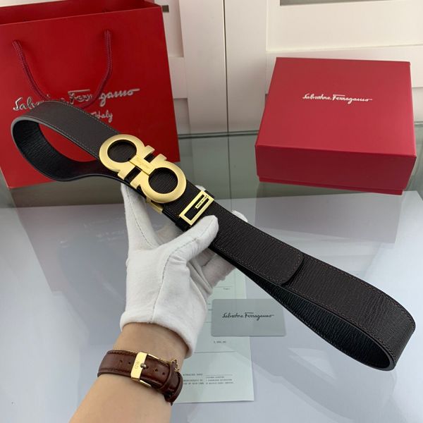 salvatore ferragamo皮帶 菲拉格慕2020新款 HF202035牛皮牙簽紋時尚腰帶