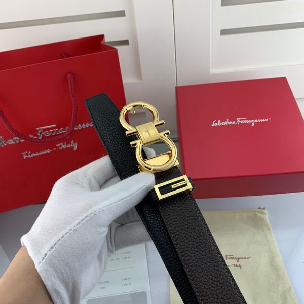 salvatore ferragamo皮帶 菲拉格慕2020新款 HF2020017牛皮荔枝紋時尚腰帶