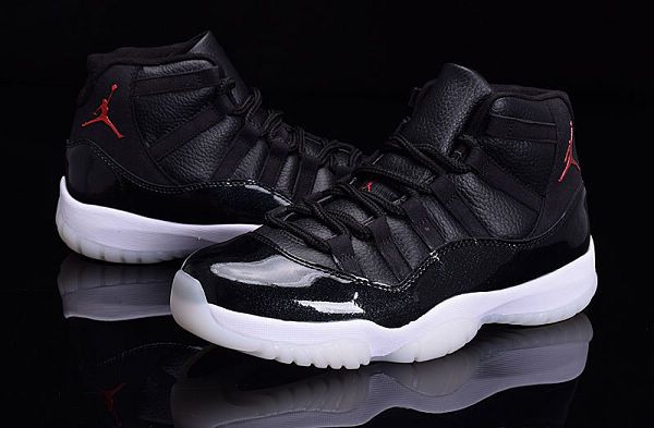 air jordan 11 low 2016新款 喬丹11代大魔王男女生戰靴 時尚氣墊籃球鞋 黑色