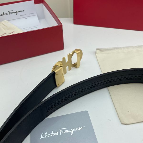 salvatore ferragamo皮帶 菲拉格慕2022新款 HF0522-12牛皮壓花紋紋時尚腰帶