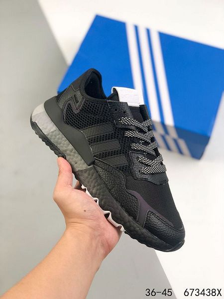 Adidas Nite Jogger Boost 2021新款 男女款夜行者大底復古跑鞋 帶半碼