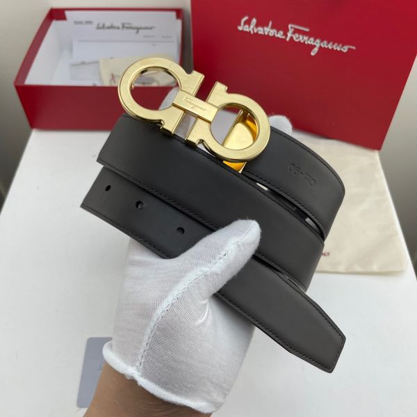 salvatore ferragamo皮帶 菲拉格慕2022新款 HF0522-4牛皮納帕紋時尚腰帶