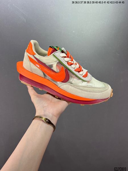 Undercover x Sacai x Nike LDWaffle 三方聯名走秀款解構雙底雙勾雙鞋舌華夫男女款慢跑鞋