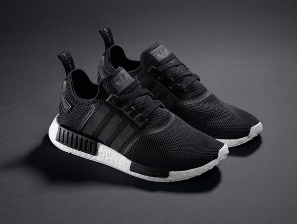 adidas nmd primeknit 潮流新款 緩震透氣輕便情侶款慢跑鞋 黑色