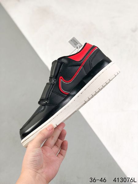 Air Jordan 1 Retro Low Double 2022新款 喬丹1代黑紅魔法扣男女款籃球鞋