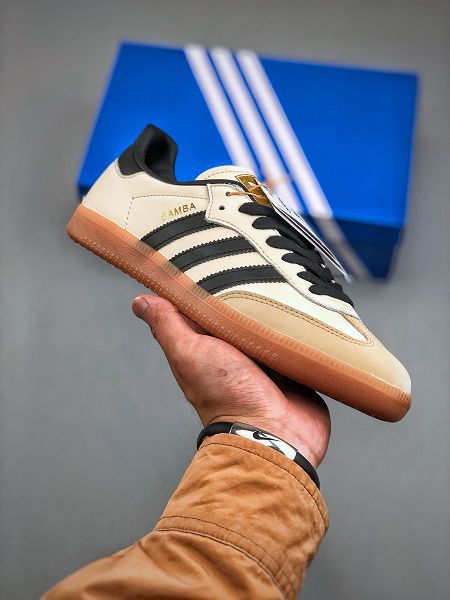 Adidas originals Samba OG 2024最新情侶款奶茶黑色板鞋