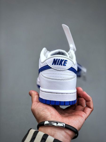 Nike SB Dunk Low 皮革白藍皇家藍 男女款休閒板鞋