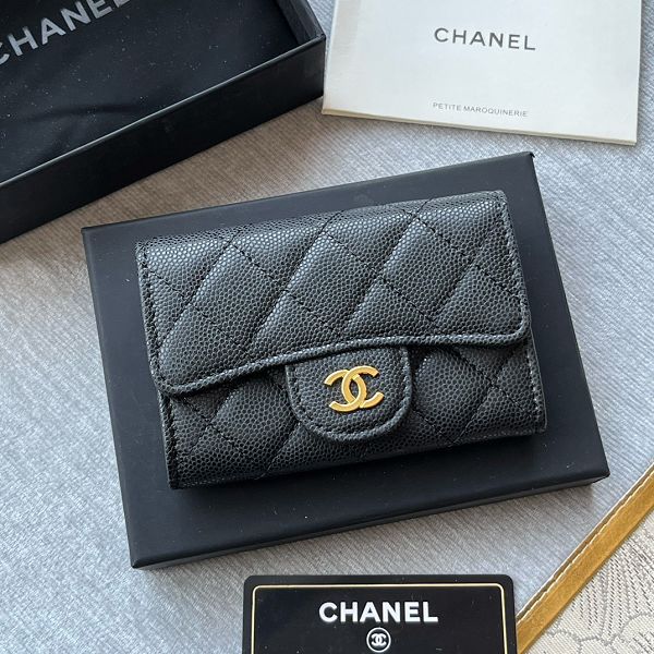 Chanel皮夾香奈兒2023新款零錢包ZJP0214時尚卡包翻蓋短夾(TW)-淘包包商城