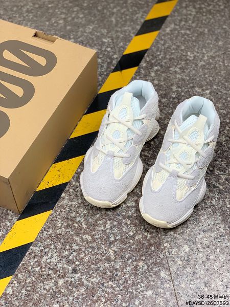 adidas Yeezy Desert Rat 2021新款 椰子500男女款休閒慢跑鞋 帶半碼