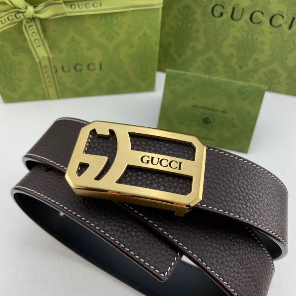 gucci皮帶 古馳2022新款皮帶 HF032903頭層牛皮荔枝紋百搭腰帶