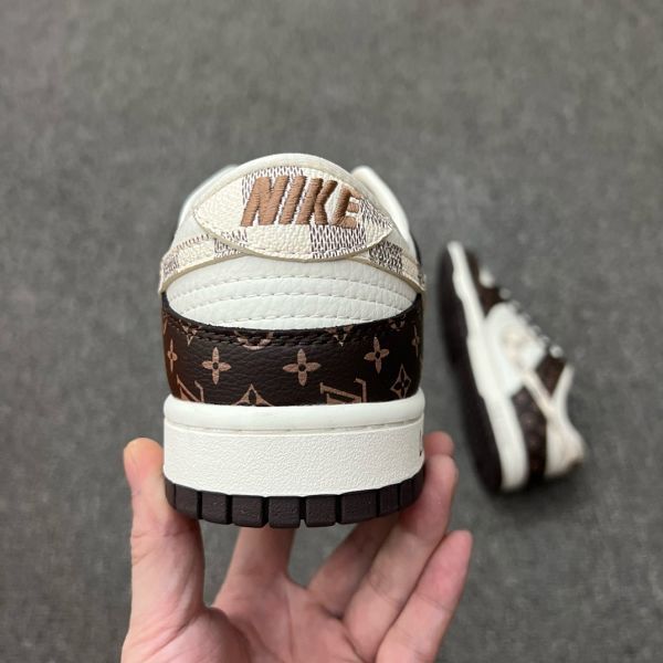 Louis Vuitton x Nike Dunk SB Low 2024最新男女款低幫板鞋 LV聯名棕白棋盤格