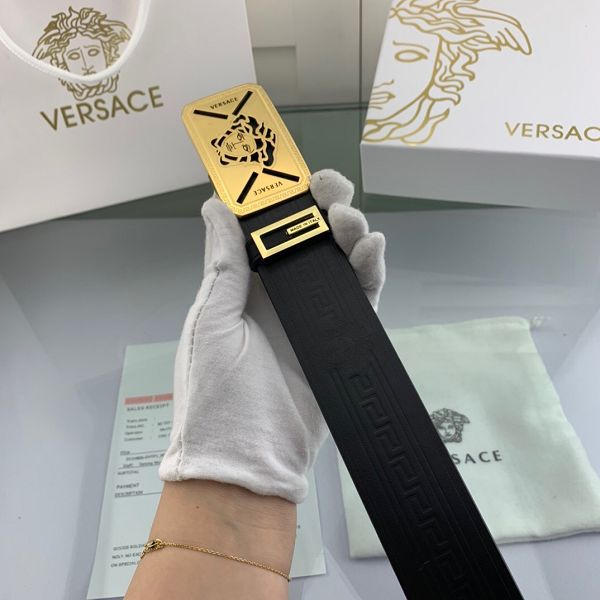 versace範思哲 2020新款皮帶 HF202026皮壓花紋時尚腰帶