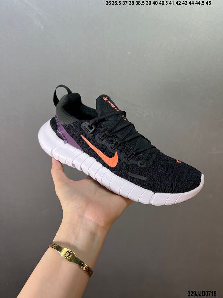 Nike Free Run 5.0 藍橙 可回收材料輕便透氣運動跑步鞋 2024新款情侶鞋