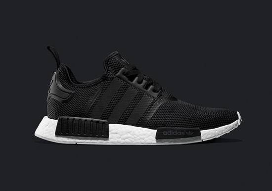 adidas nmd primeknit 潮流新款 緩震透氣輕便情侶款慢跑鞋 黑色