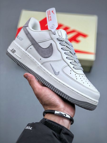 Nike Air Force 1'07 Low Palace 白灰色男女低幫休閒板鞋 