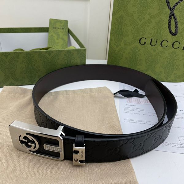 gucci皮帶 古馳2022新款 HF0523-02牛皮壓花紋時尚腰帶