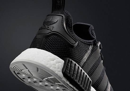 adidas nmd primeknit 潮流新款 緩震透氣輕便情侶款慢跑鞋 黑色