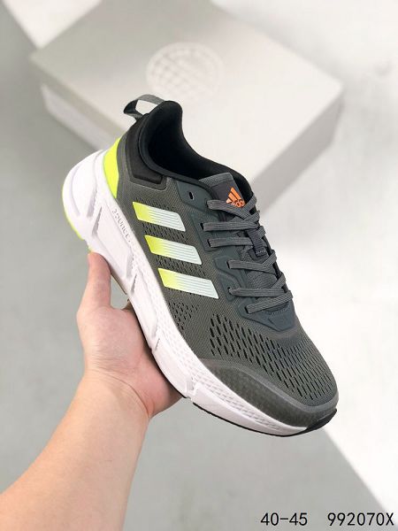 adidas QUESTARSTRIKE 2022新款 三葉草爆米花網面男生跑步鞋