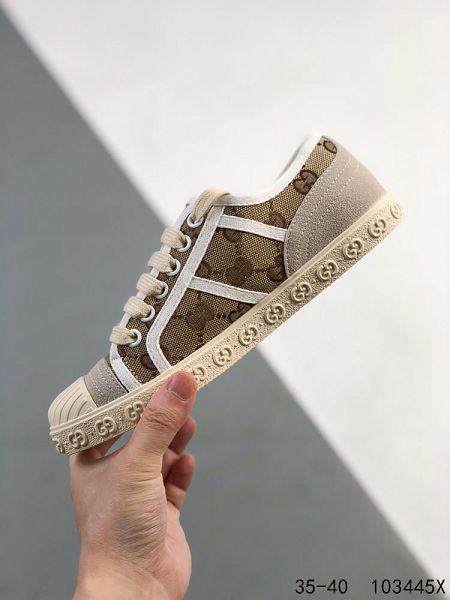 Gucci Distressed Screener sneaker 2024女款包頭休閒運動板鞋復古學院風